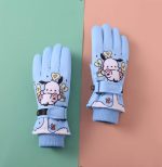 Guantes térmicos impermeables invierno nieve esquí niños rosa