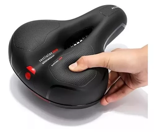 SL-124 Punto Rojo sillin amplio comodo anti prostatico para bicicleta
