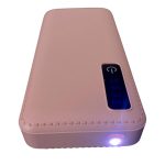 Batería externa power bank 20000 mah blanca con cables integrados