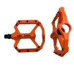 Pedales bicicleta MTB Enduro Ximeng fibra nylon naranjo naranja anaranjado