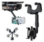 Soporte celular negro para espejo retrovisor de auto rotación 360 SPEEDLINK