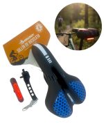 Asiento sillín deportivo bicicleta gel antiprostático con luz